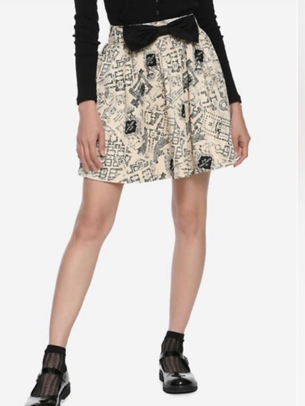 HARRY POTTER The Marauders Map Bow Front Skirt